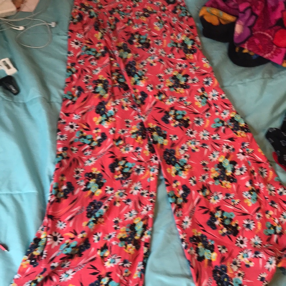 Flowy floral pants